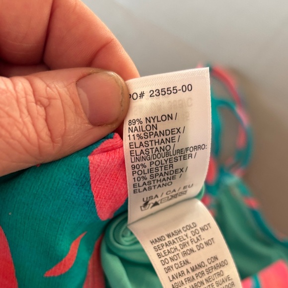 Athena Pink and Teal Swim tankini top size 36 B/C NWT - Picture 8 of 8